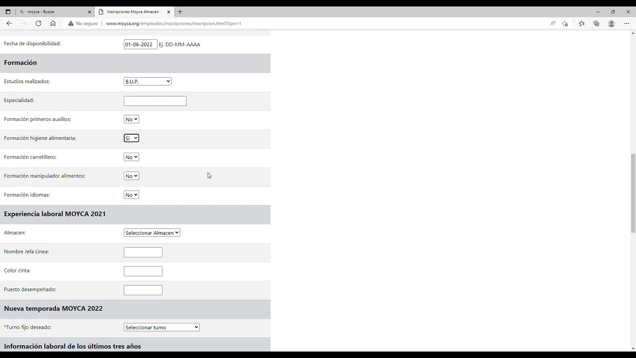 Tutorial de inscripción a Moyca