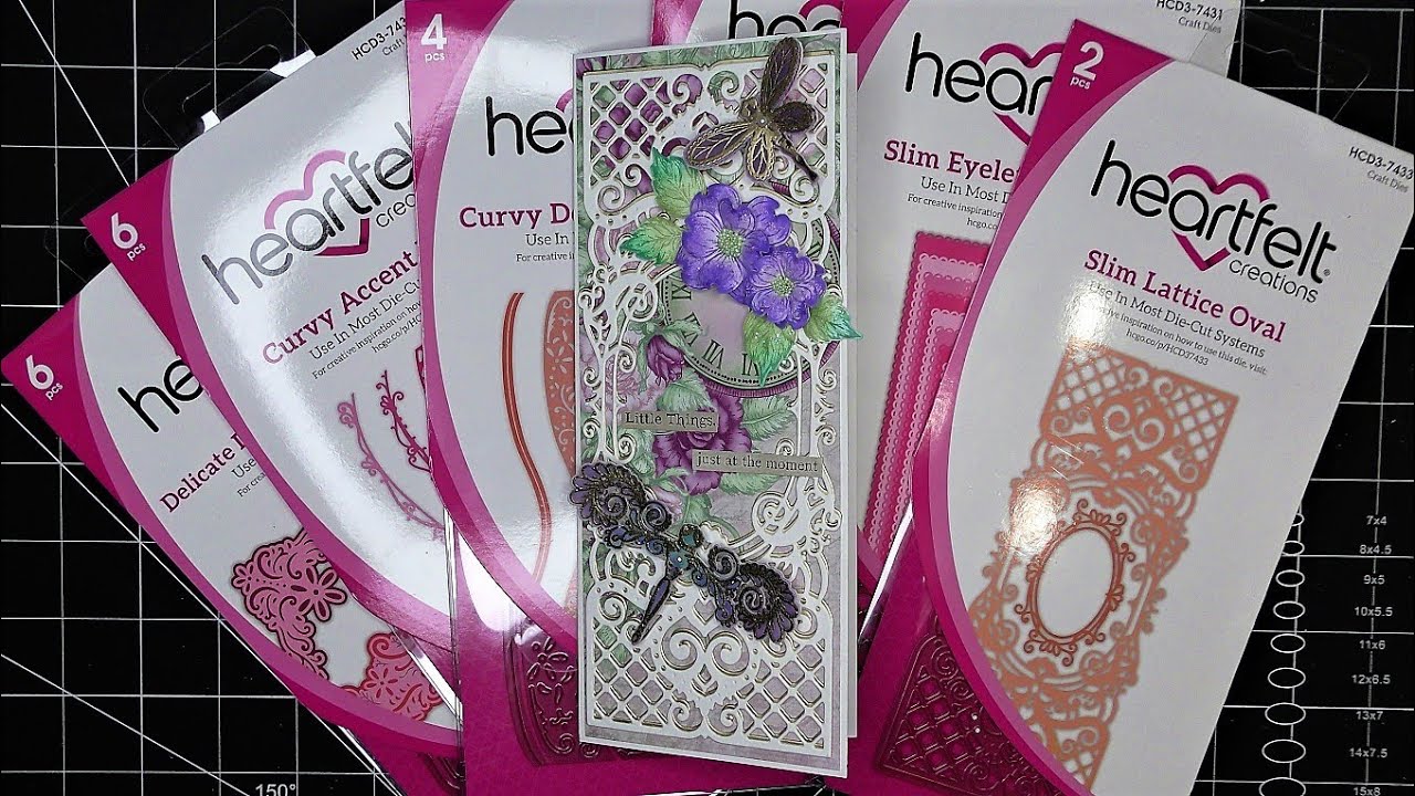 Heartfelt Creations Slimline Collection Review & Card Tutorial! Just Gorgeous Die Sets!