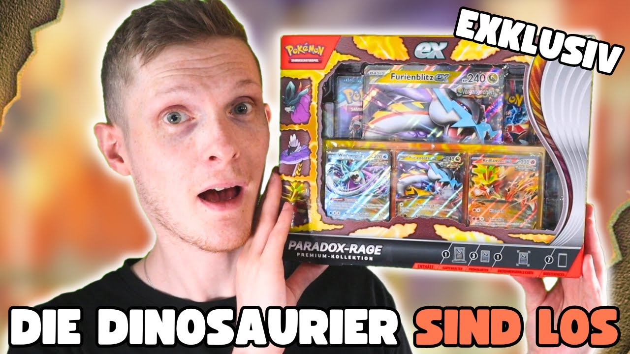 Pokémon EXKLUSIVE Paradox Rage Spezial-Kollektion 🦖 Karmesin & Purpur TCG Opening