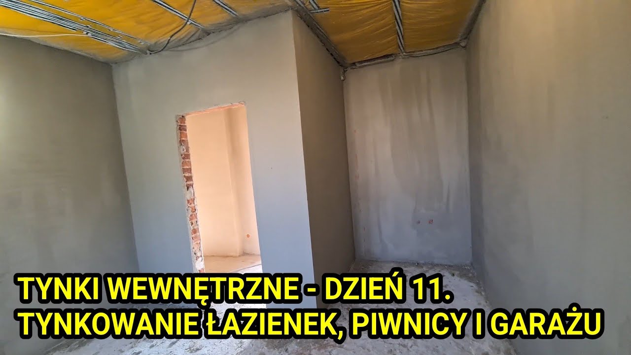 NOWE TYNKI NA STARE DZIEŃ 11. Tynkowanie łazienek, piwnicy i garażu #remontdomu #tynki #tynkowanie