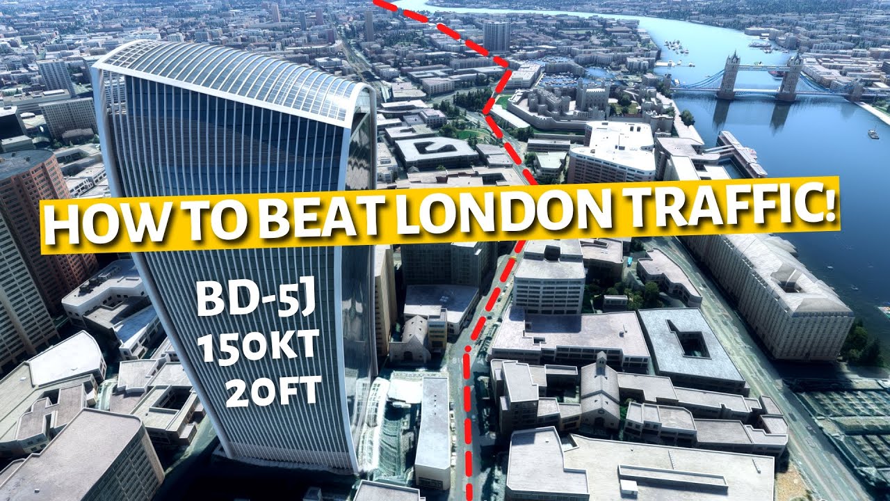 How to Beat London Traffic! - AzurPoly BD-5J v2.0 (MSFS)