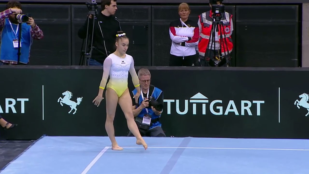 Madita MAYR Deutschland Boden - EnBW DTB Pokal 2024 Junioren Team Challenge Frauen Stuttgart Turnen