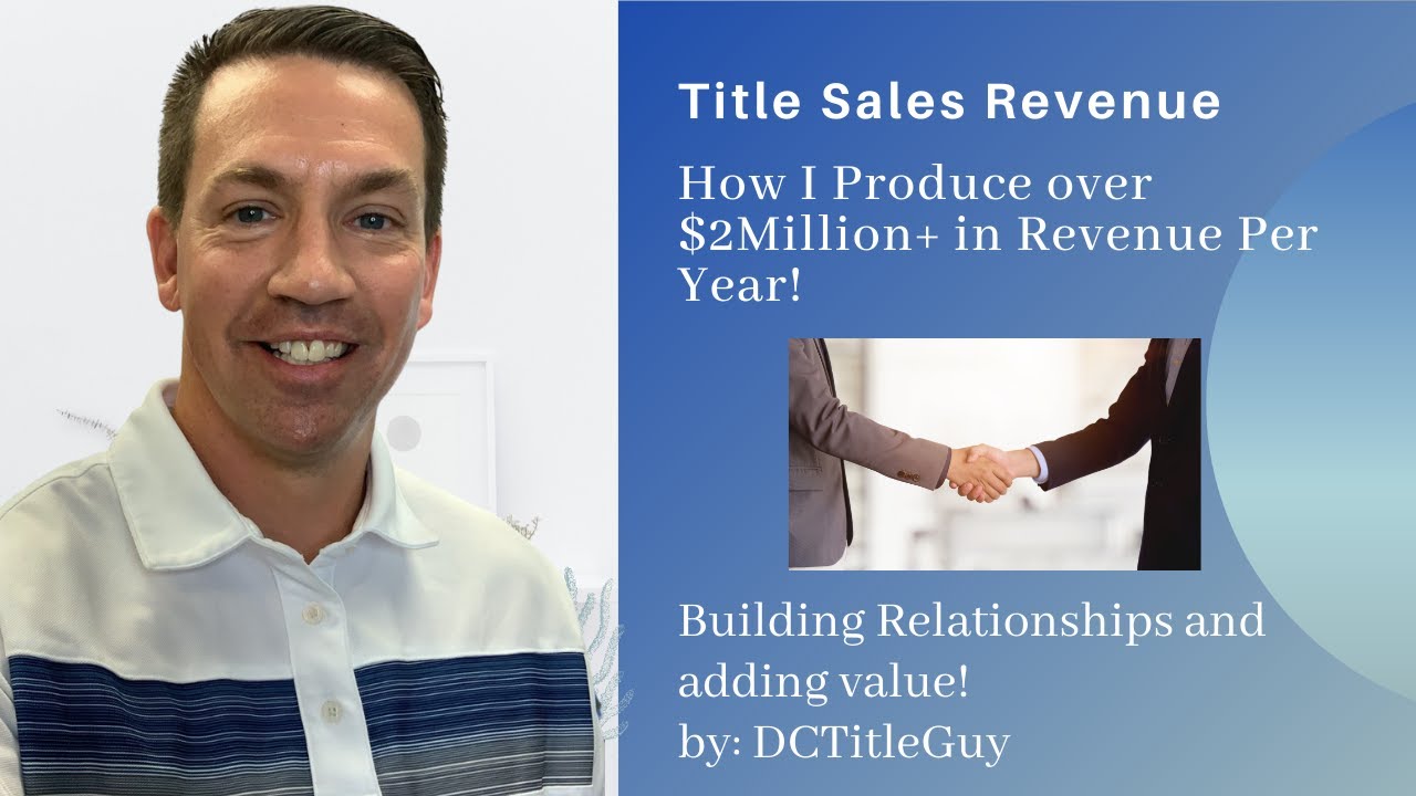 Title Sales Revenue--How I Produce Over $2Million a Year