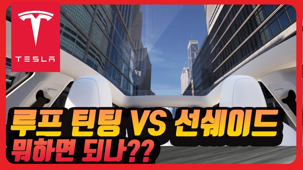 테슬라 모델y 모델3 하이랜드 신차 출고 준비 루프글라스 썬쉐이드 냐 틴팅 선팅  뭐해야하나