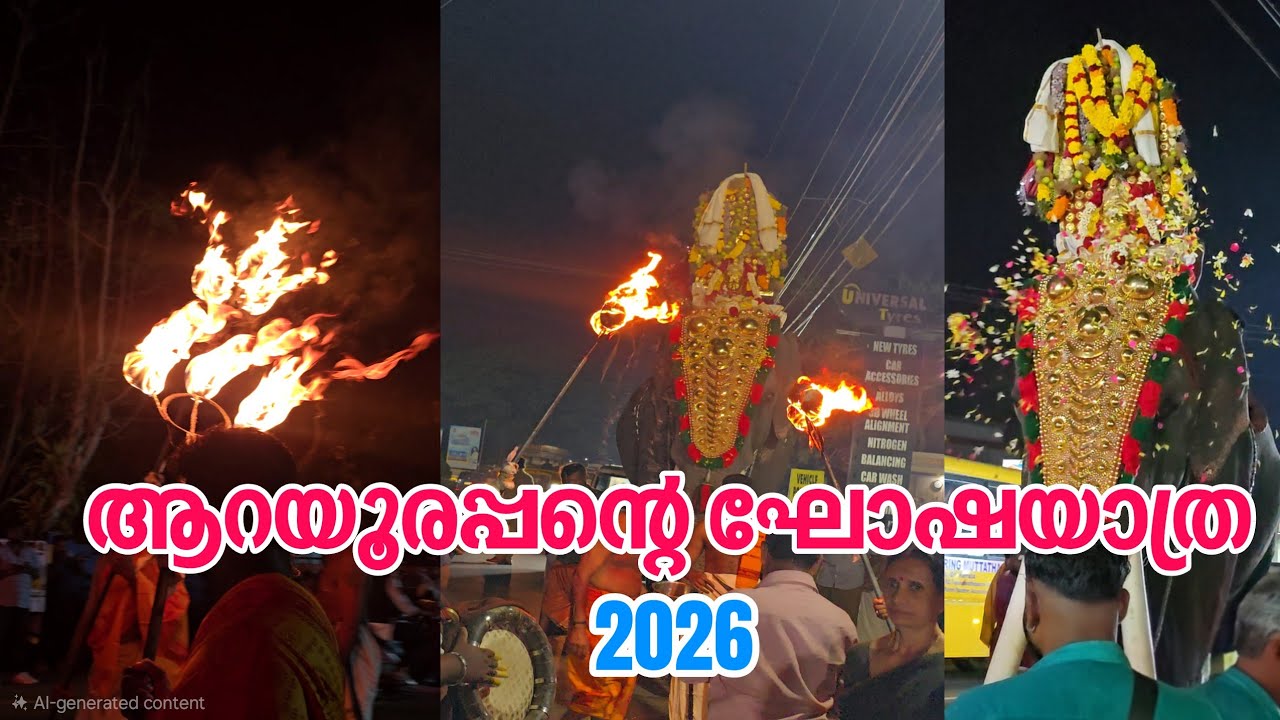 Arayoor temple procession | ആറയൂരപ്പന്റെ ഘോഷയാത്ര #procession #festival #temple #shiva 