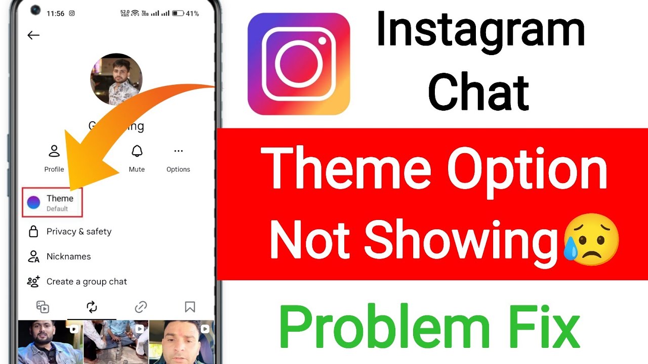 Fix Instagram Chat Theme Option Not Showing Problem || Instagram Theme Option Missing Problem 😥