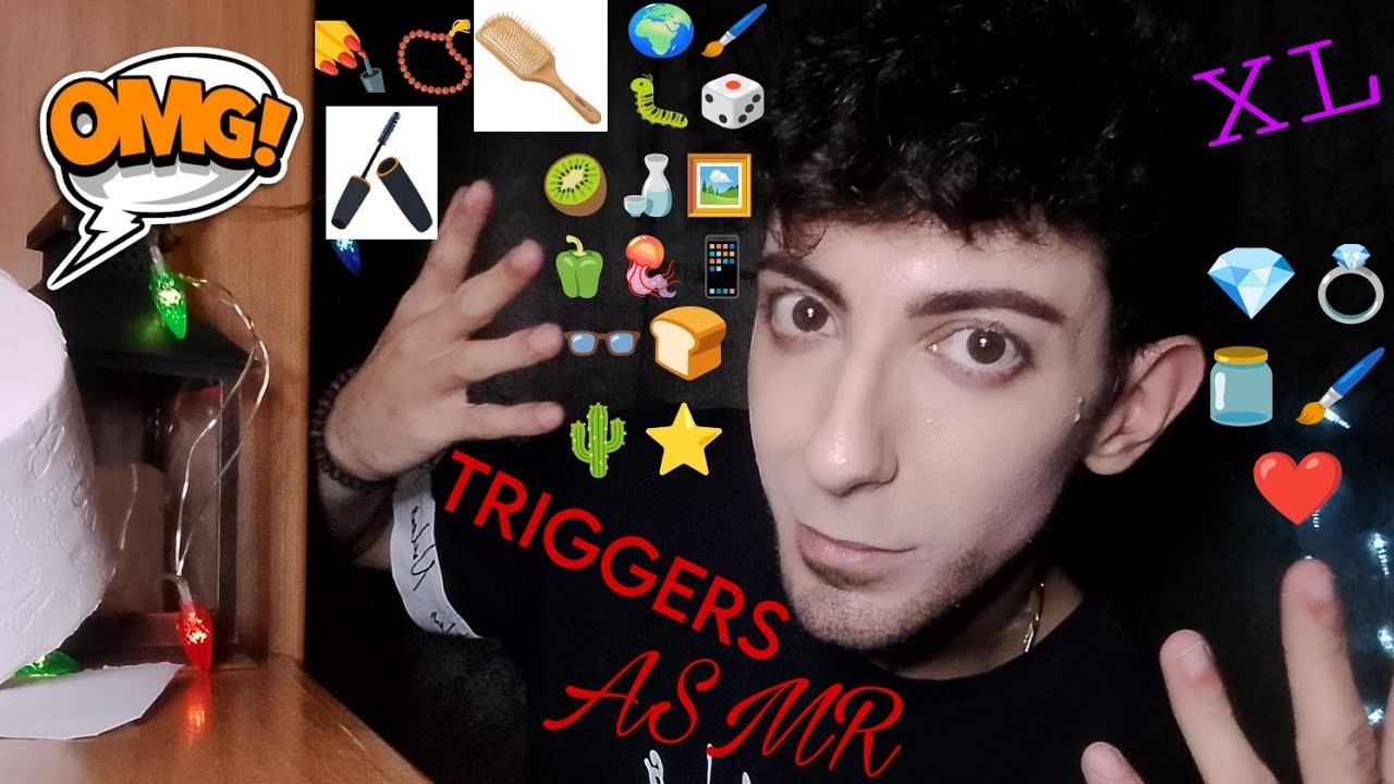 GREEK ASMR/Χαλαρωτικό  Asmr/Ο βασιλιάς των triggers είναι εδώ/Triggers Emoji Challenge XL Vers