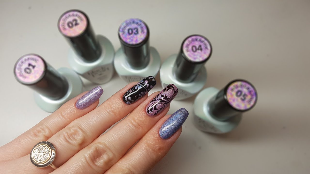 Black Pearl *HOLO Paznokcie* - Nadbudowa bazą, przedłużanie złamanego paznokcia oraz Holo Nail Art