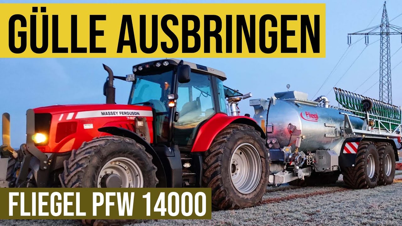 Düngen im Frühjahr 2022 | Massey Ferguson 7480 mit Fliegl PFW  14000 Alpha Line #Gülle #Dünger