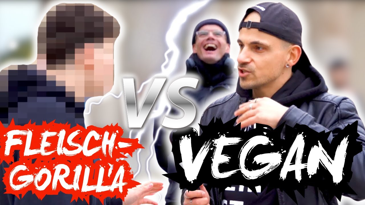 Gorillas und Gullydeckel - vegane Debatte mit @derexmensch  am Brandenburger Tor