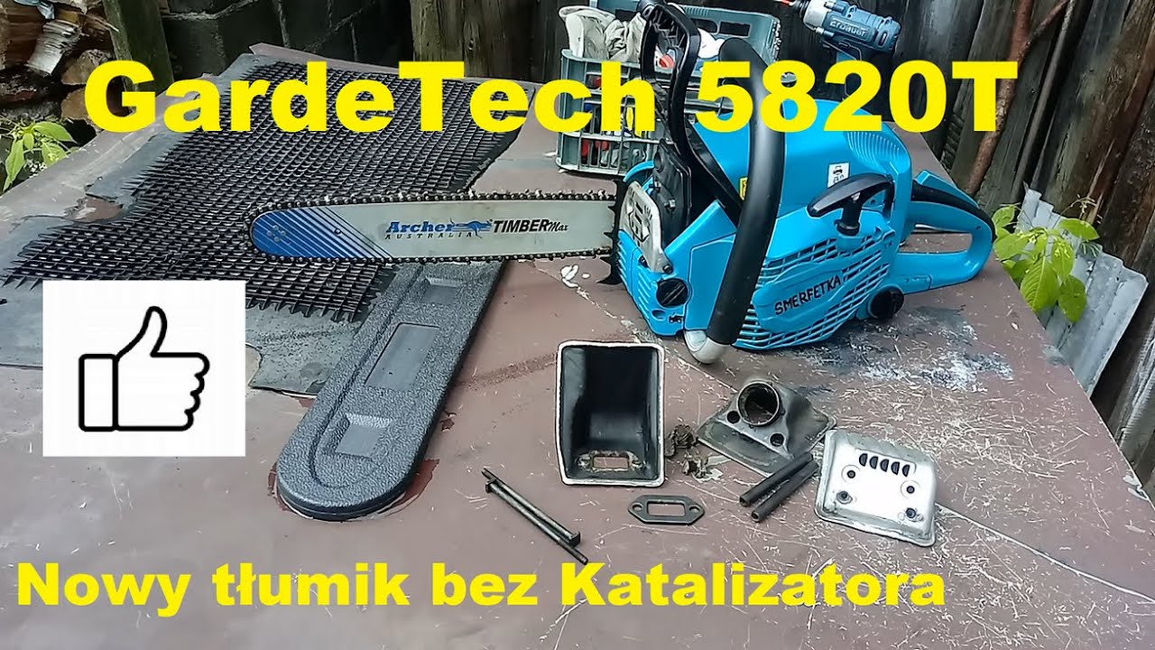 GardeTech CN-5820T tłumik bez katalizatora. brak oznak przegrzewania.