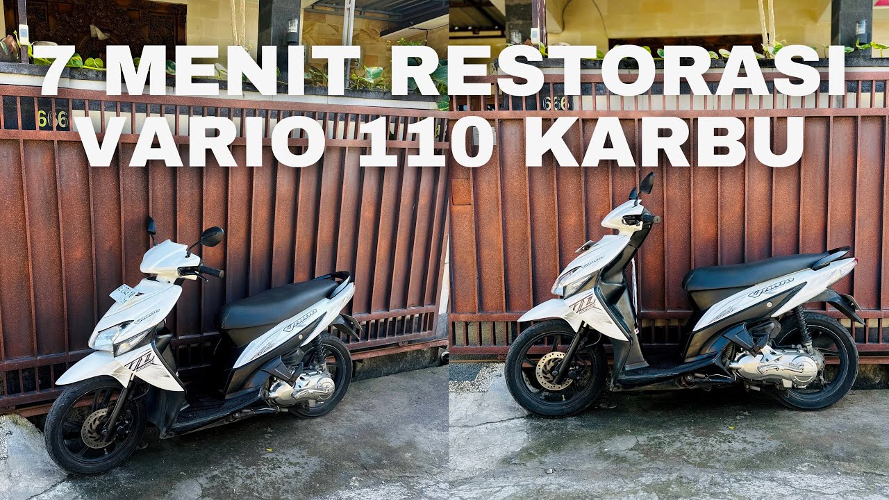 7 Menit Transformasi Restorasi Vario 110 Karbu | Dari Kusam Jadi Glowing