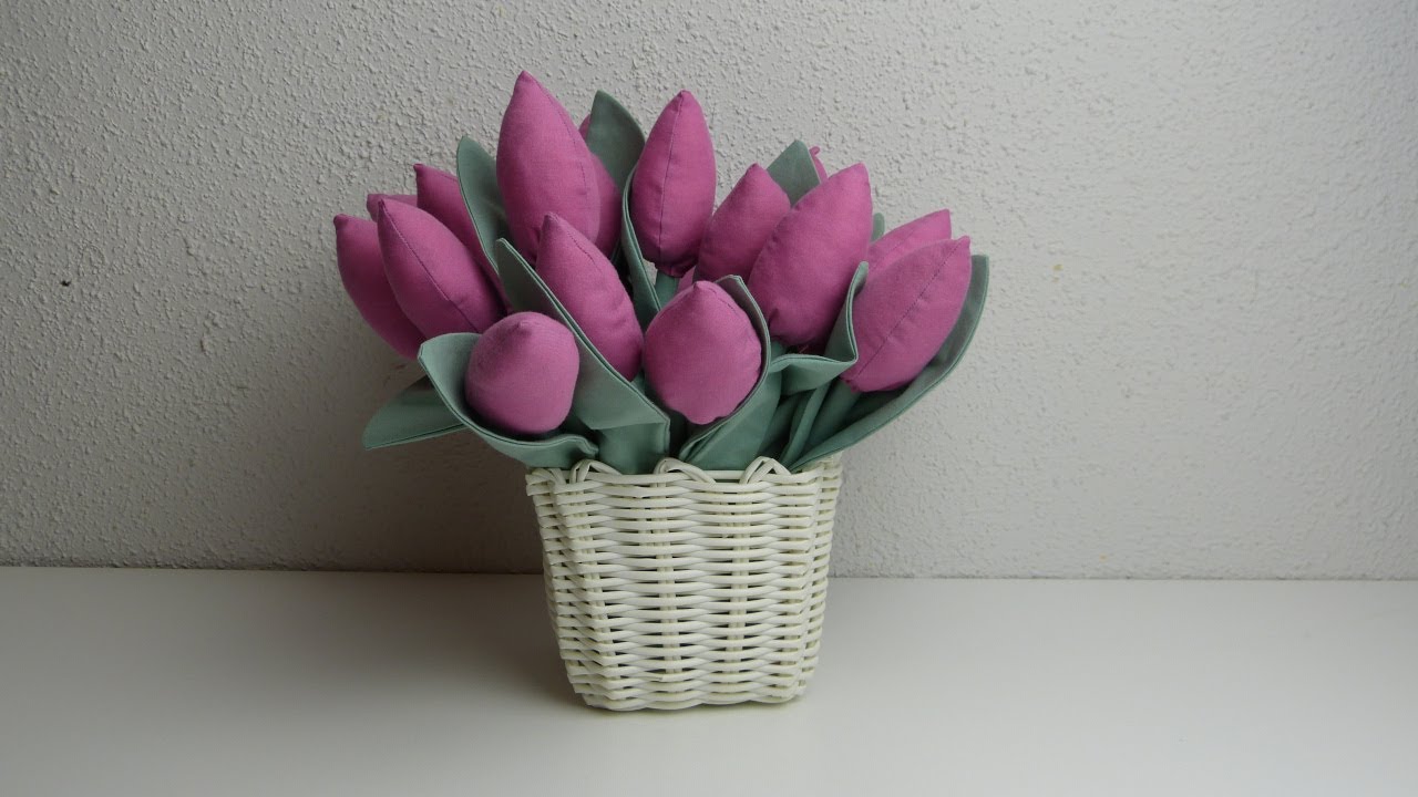 DIY Fabric tulips. Spring decorations.