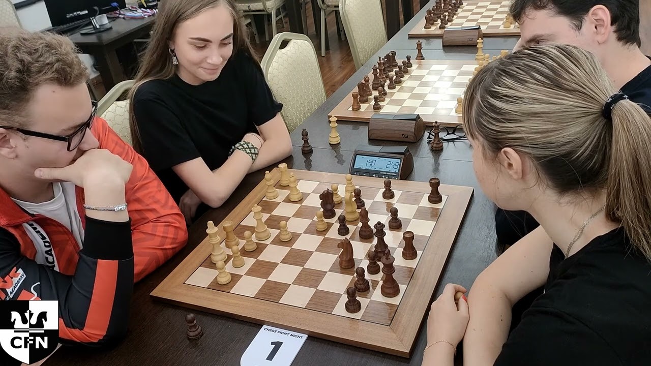 Pair chess. Galakhanova & Shinkarov vs FM Luke Skywalker & WIM M. Potapova. Chess Fight Night. CFN