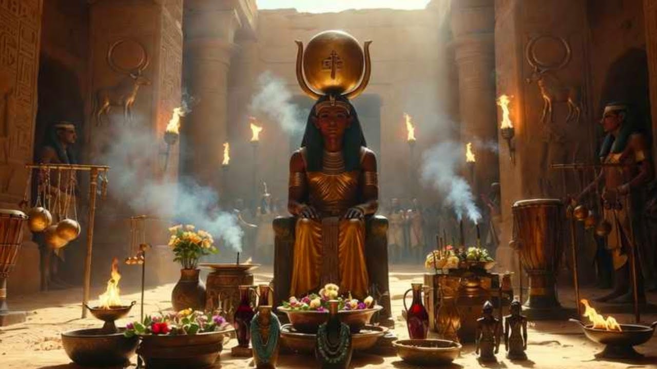 Golden Song of Hathor | Ancient Egyptian Goddess of Joy, Music & Love | Cinematic Hymn