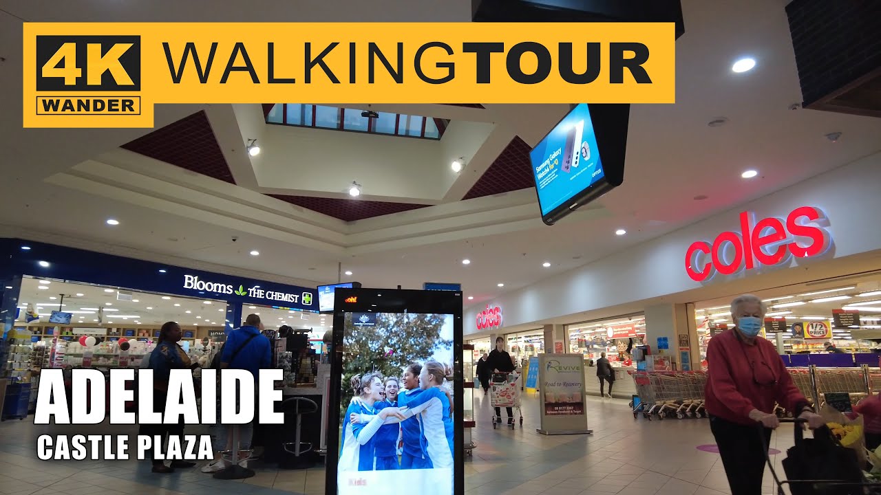 Castle Plaza Shopping Centre Walking Tour in Adelaide, Australia (4K 60fps)