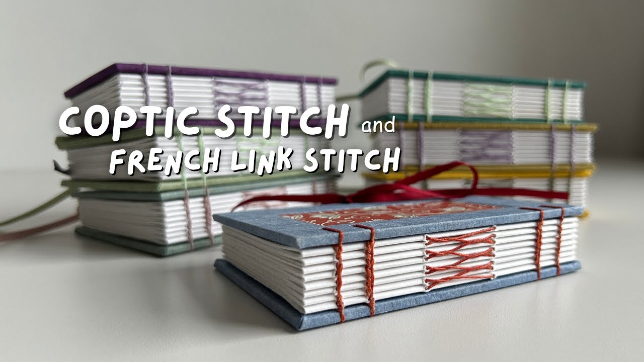 Bind a Sketchbook With Me ✿ Coptic Stitch & French Link Stitch