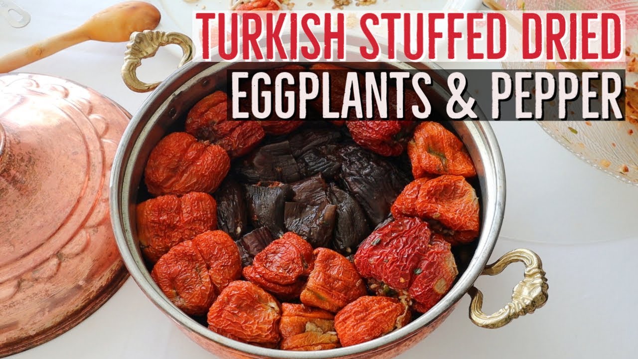 Turkish Stuffed Eggplant & Pepper 