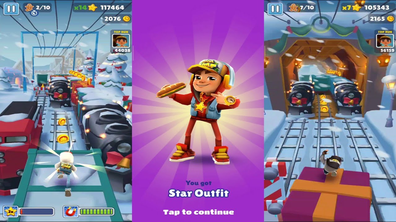 SUBWAY SURFERS NORTH POLE 2021 JAKE STAR OUTFIT SURFS THROUGH ST PETERSBURG WITH GIFT RUSH