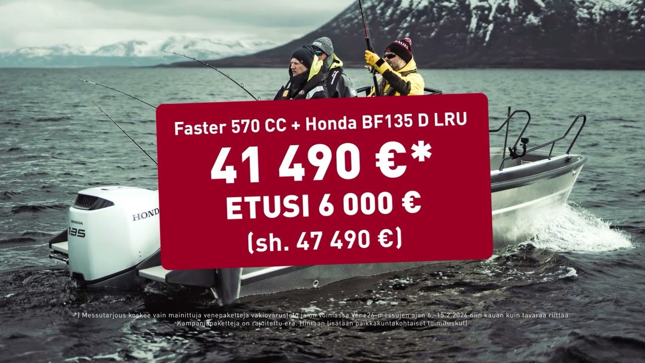 Faster 570 CC + Honda BF135 D LRU - Vene26 - Messutarjous