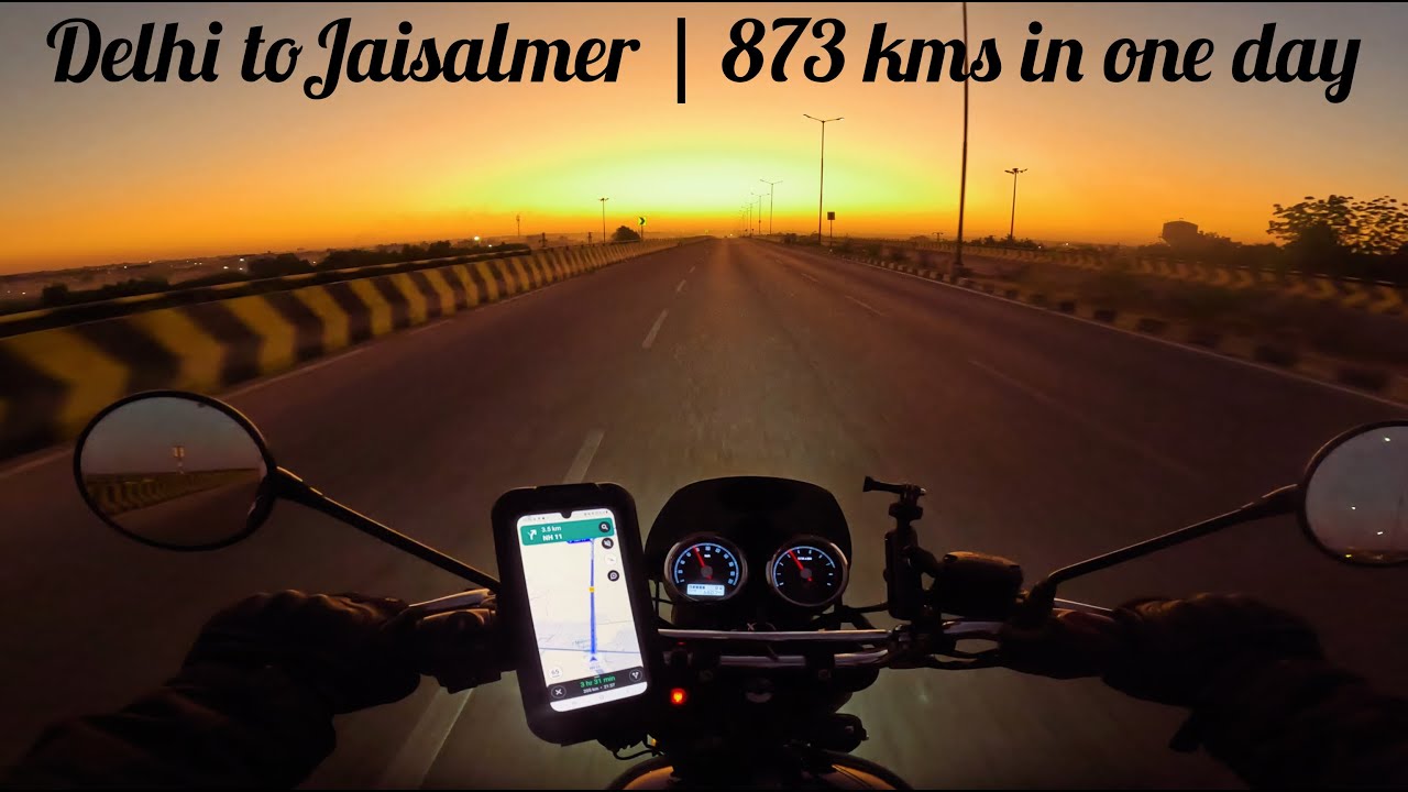 Delhi to Jaisalmer Ride | 873 KMS in one day | Underrated Jewel of India | RE Interceptor 650
