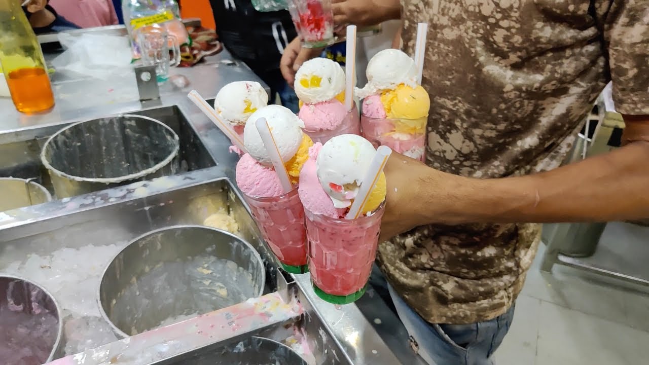 Triple Scoop Jumbo Falooda | Making 5 Glasses at Once | Indian Street Food