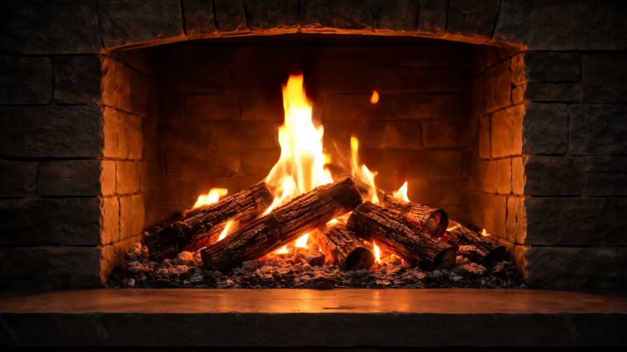 Cozy Brick Fireplace | 10 Hours Crackling Fire Sounds for Ambient Deep Sleep & Relaxation