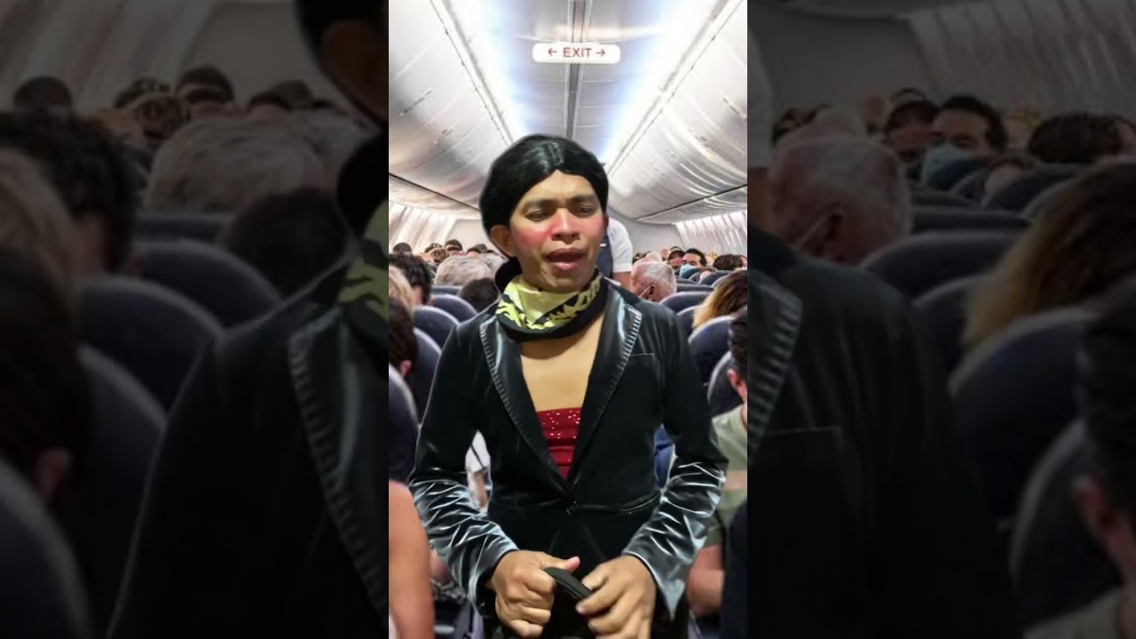 FLIGHT ATTENDANT SAFETY DEMONSTRATION BY ISING