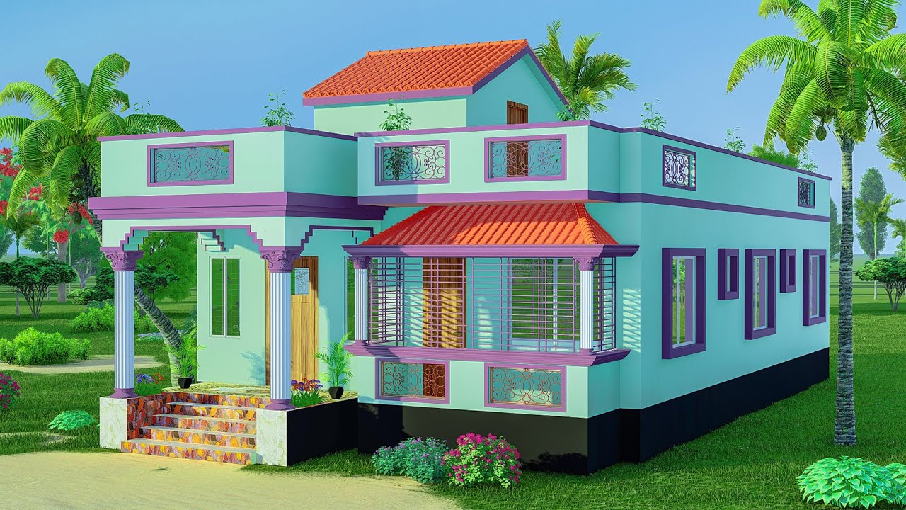 ( 50 X 26 Feet ) House Design Bangladesh. লম্বা জমিতে ৩ বেডরুমের বাড়ির ডিজাইন।  বাড়ির ডিজাইন ২০২৩।