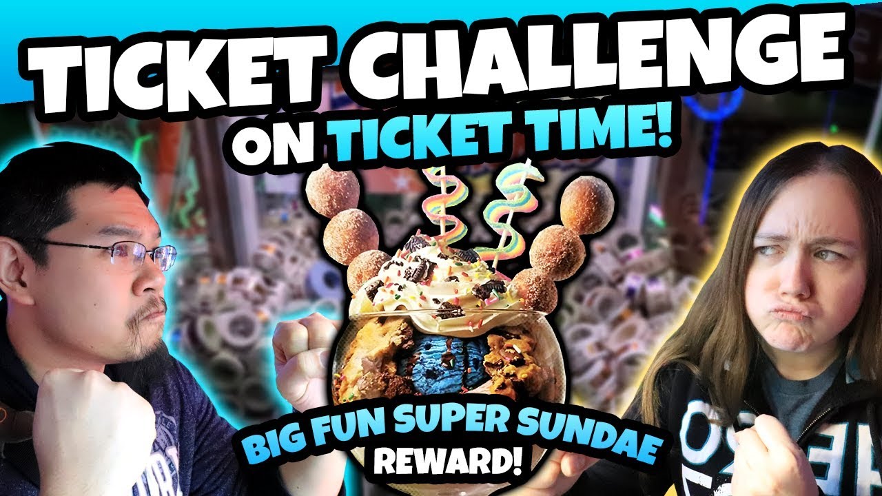Ticket Time Claw Machine CHALLENGE! Who Will Win the Main Event Big Fun Super Sundae!?