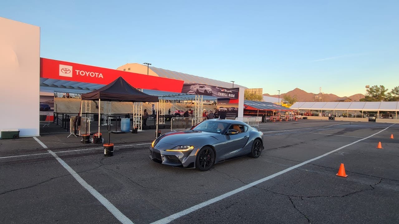 A90 Supra Drift-cross demo/RideAlongs. Pt.2 Barrett Jackson Experience