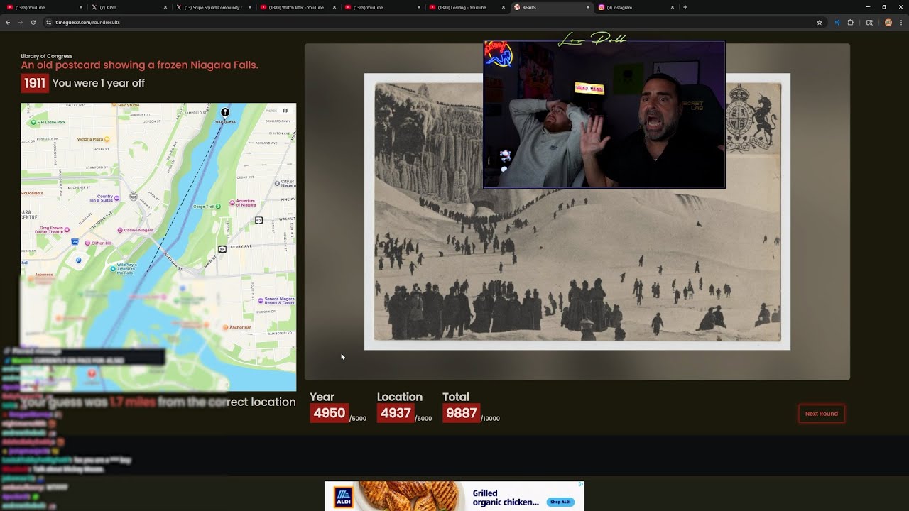 LosPollosTV and Wad get a new high score on TimeGuessr!