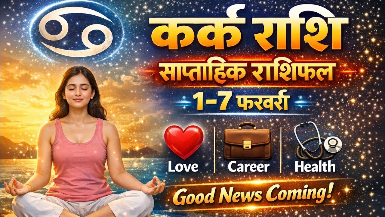 कर्क राशि साप्ताहिक राशिफल 1–7 फरवरी | Cancer Weekly Horoscope | Love ❤️Career Health Students 