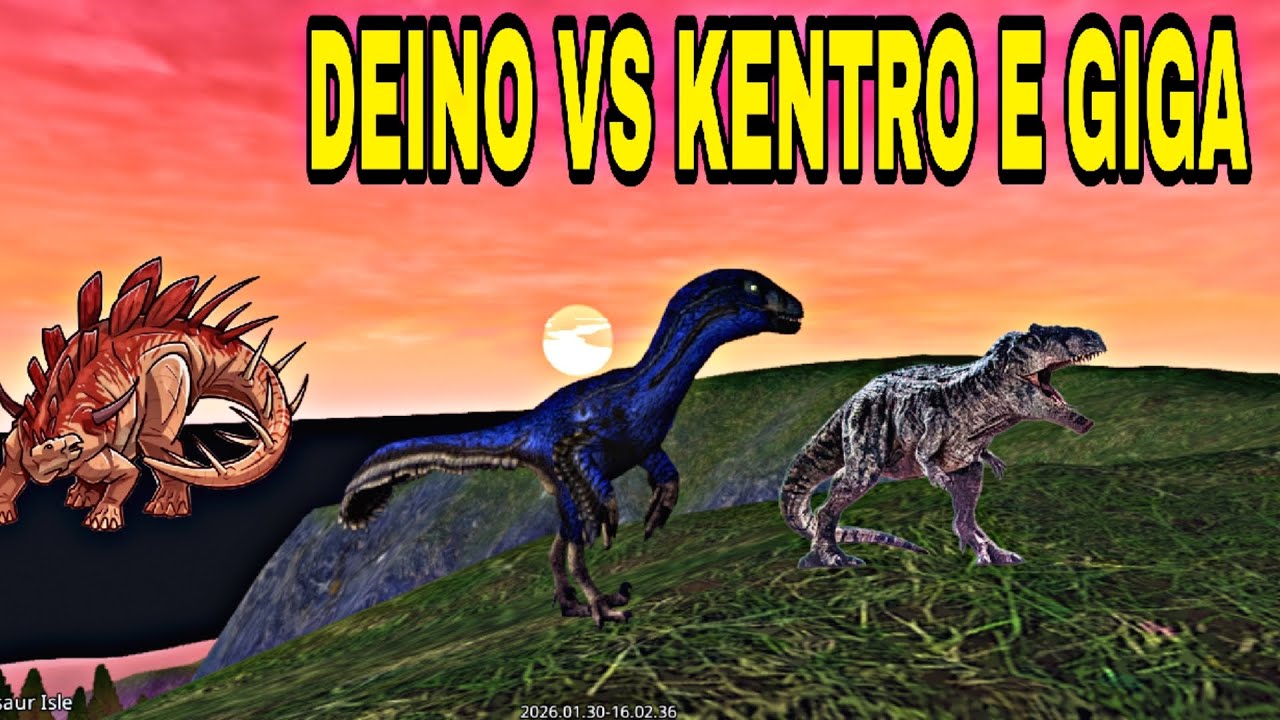 DEINO VS KENTRO E GIGA 🦕🦖 -The cursed isle 