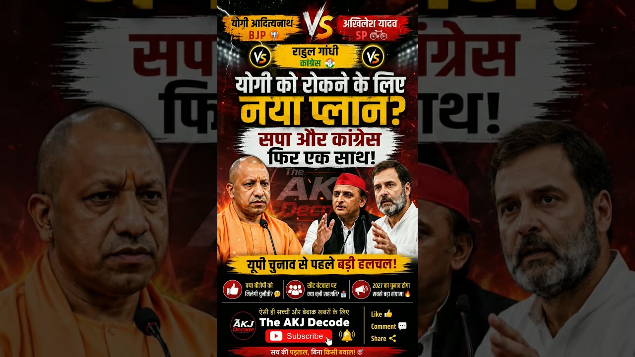 ⚡Yogi vs Akhilesh vs Rahul | #UPPolitics #YogiAdityanath #AkhileshYadav #RahulGandhi #UPElection2027