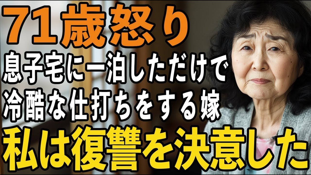 家族団欒のはずが地獄に。「たった一晩泊まっただけで…」嫁の冷たい仕打ちに、母の痛快な逆襲が始まった【60代以上の方へシニアライフ】