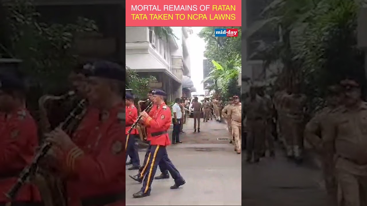 Ratan Tata's mortal remains taken to NCPA lawns for public to pay their last respects #shorts