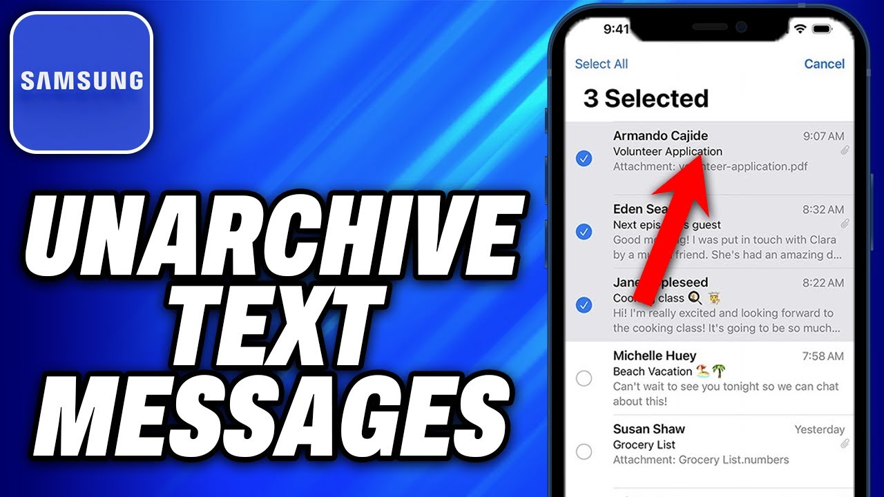 How To Unarchive Text Messages On Samsung -Easy Fix