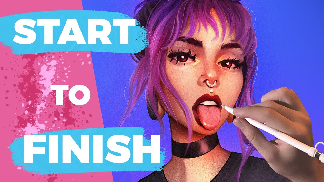HOW TO PAINT IN PHOTOSHOP - PAINTING A PORTRAIT FROM START TO FINISH