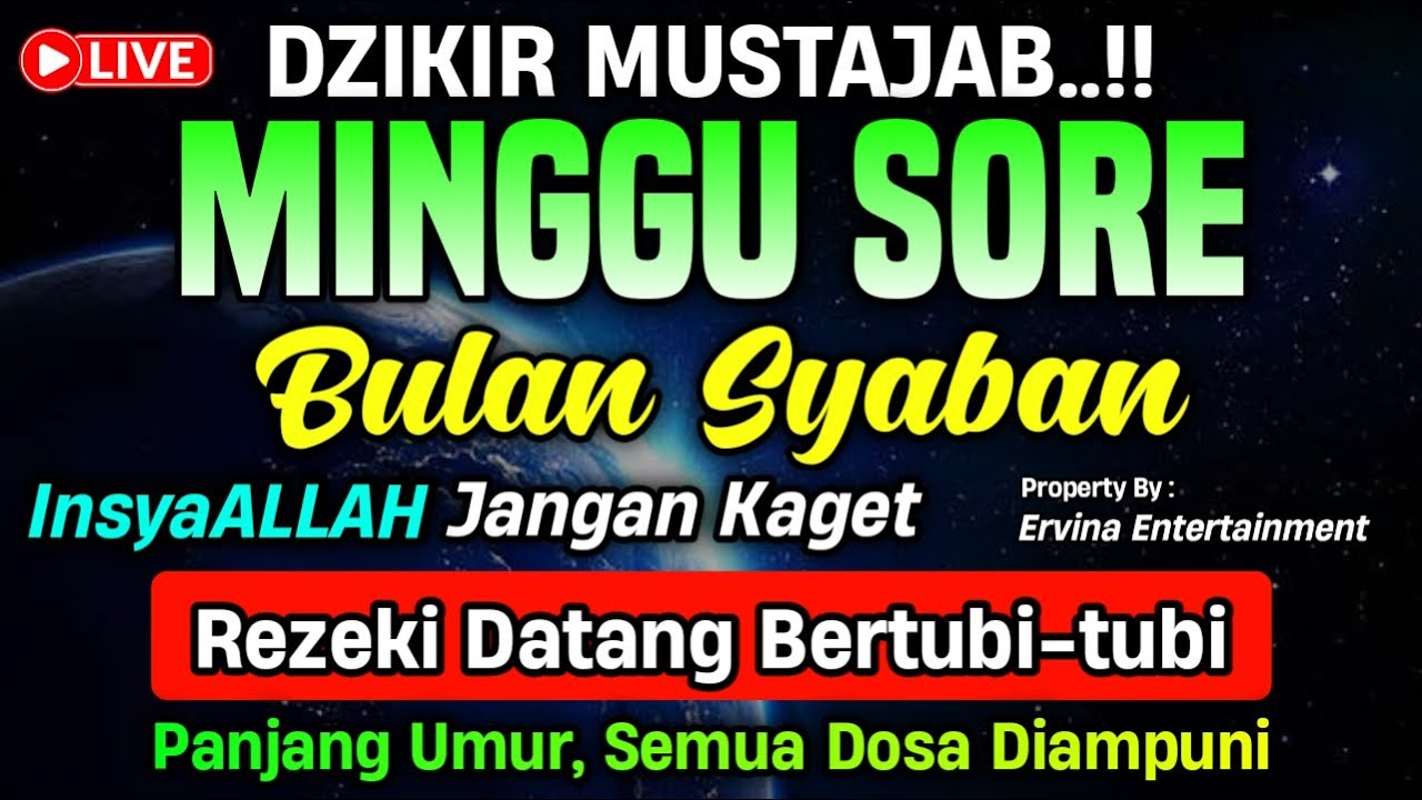 DZIKIR SORE HARI MINGGU MUSTAJAB..!! Doa Pembuka Pintu Rezeki dari Segala Penjuru | DZIKIR SORE