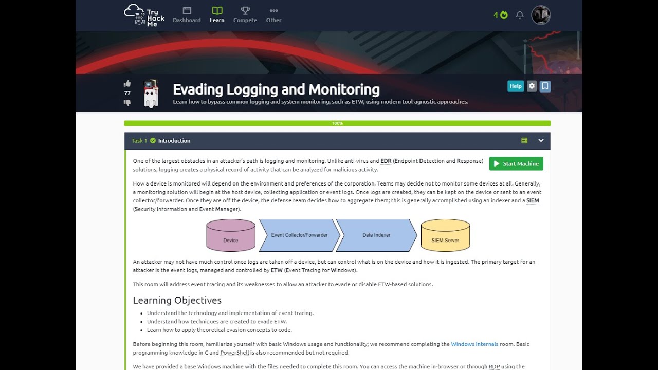 THM Evading Logging and Monitoring all task and flags