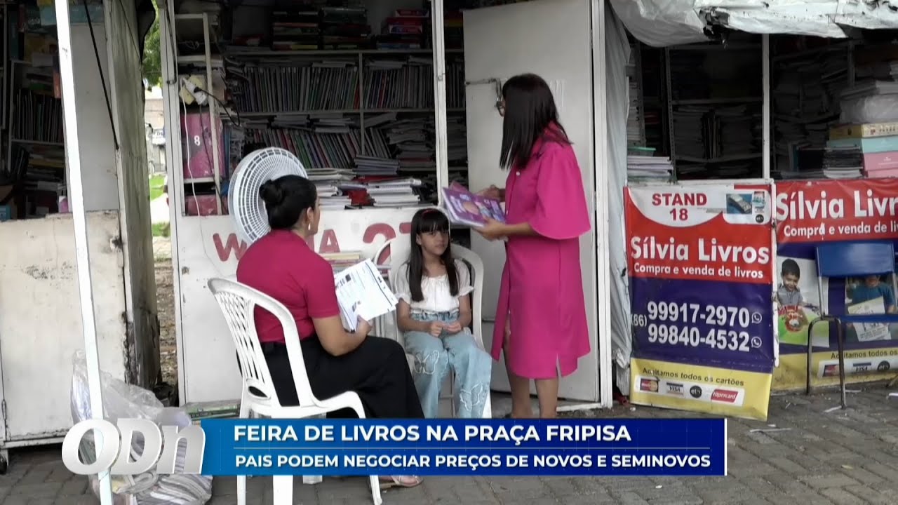 Feira de livros na praça fripisa; pais podem negociar preços de novos e seminovos 05 01 2026