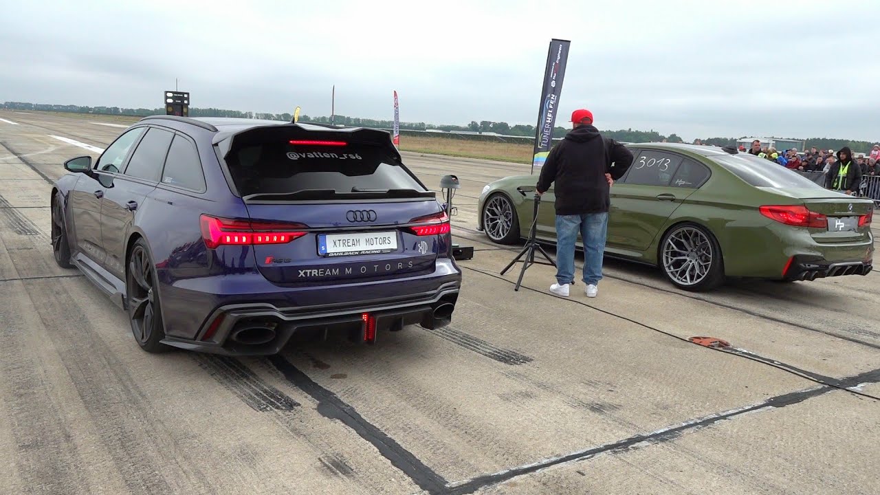 Modified Cars Drag Racing - 1000HP Audi RS6 C8 vs M5 F90 Competition vs Cherokee Trackhawk vs Urus