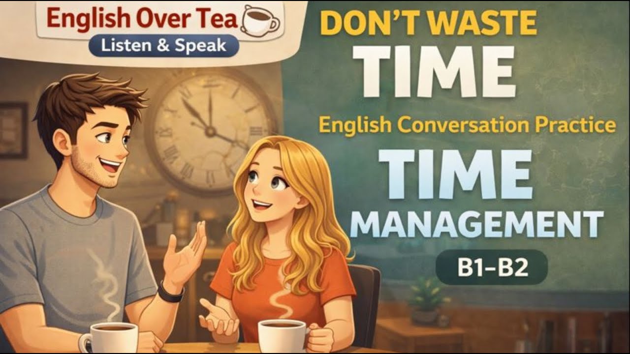 Talking About Time Management in English | Real Conversation Practice | English Learning | B1–B2