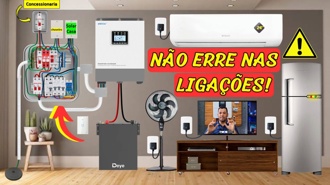 Ligação Interna de Energia Solar: O jeito certo para não queimar o Inversor!
