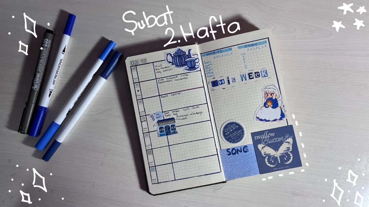 Şubat ayı Haftalık düzen || paperora | sohbet 
