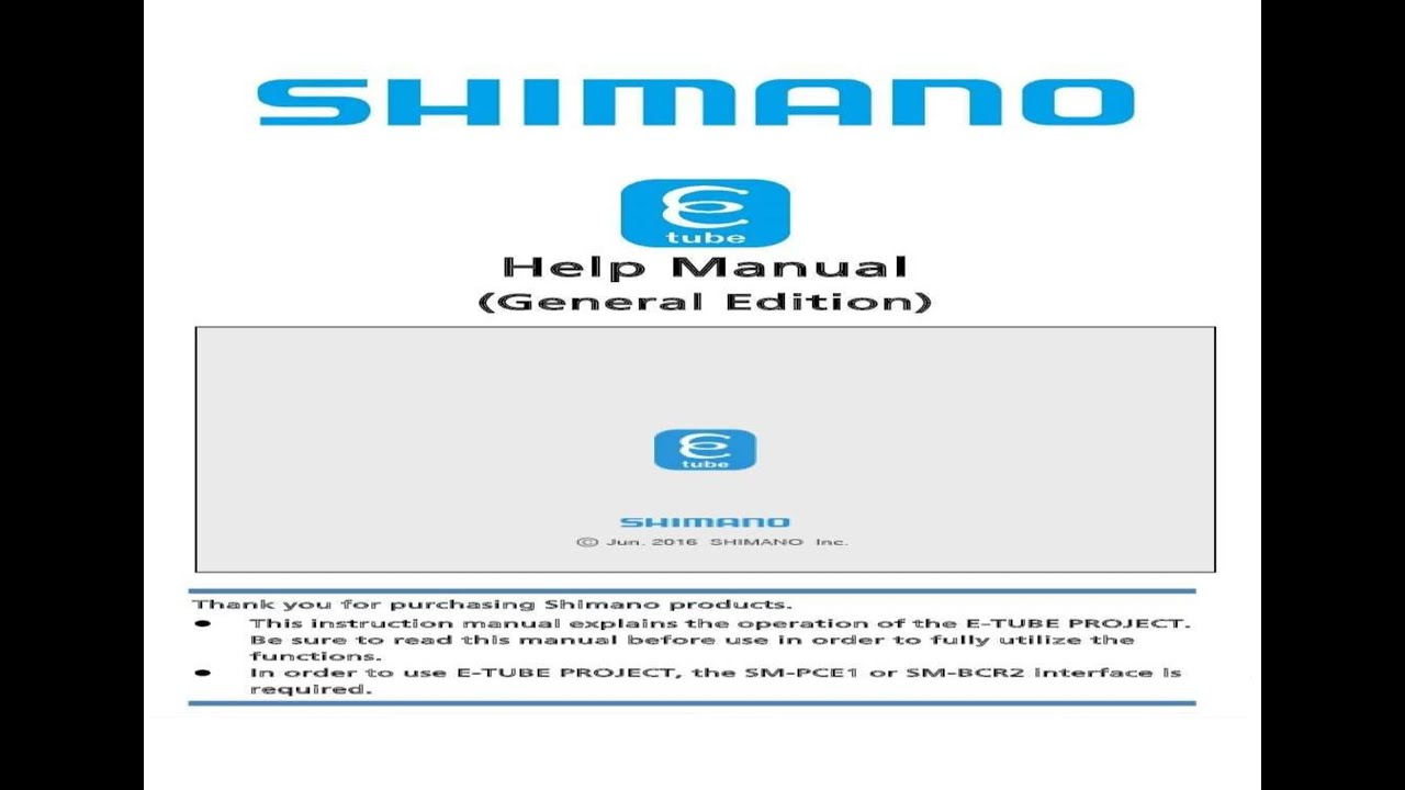 SHIMANO sm-pce1 maunal. SHIMANO sm-pce1 maunal.