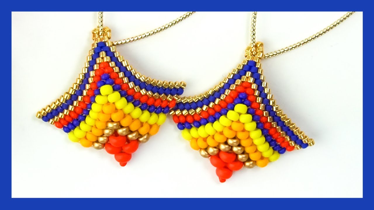 Aretes\ peyote impar /aretes de mostacillas y delicas