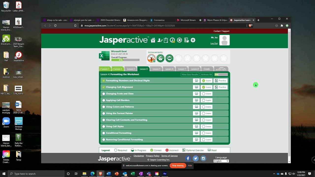 JA Excel 4 3  Changing Fonts and Sizes