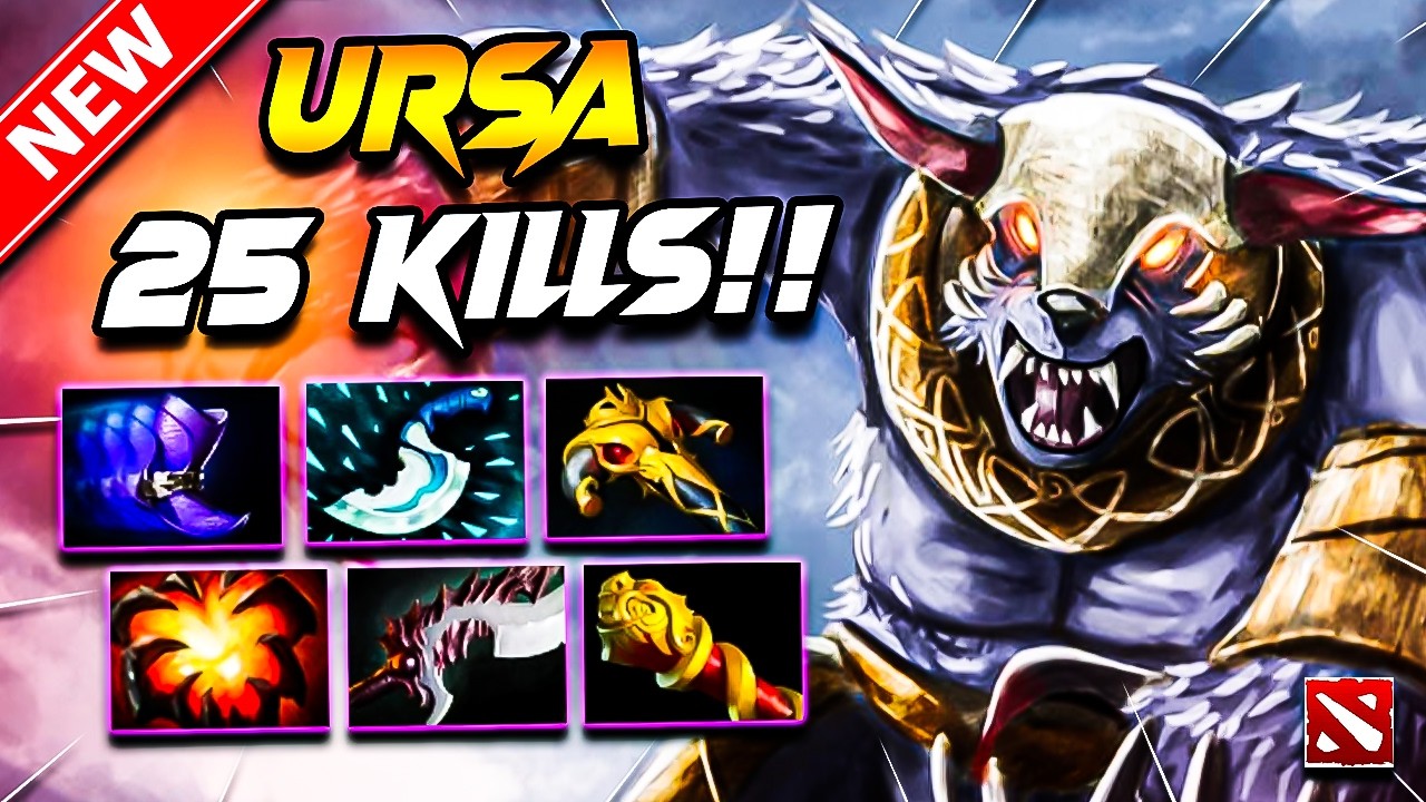 25 Kills!! URSA DOTA 2 Gameplay | URSA Dota 2 Gameplay | Ursa Carry Build Pro Gameplay Guide 7.40